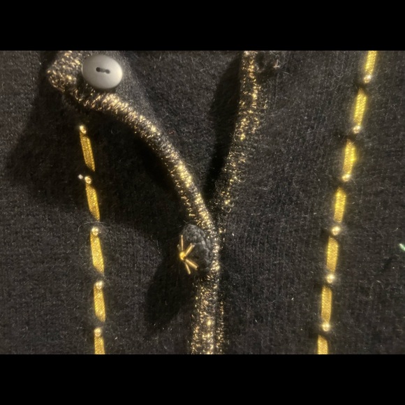 UGLY🤣CHRISTMAS SWEATER by CHRISTOPHER RADKO BellePointe ~ Black ~Large - Picture 4 of 9